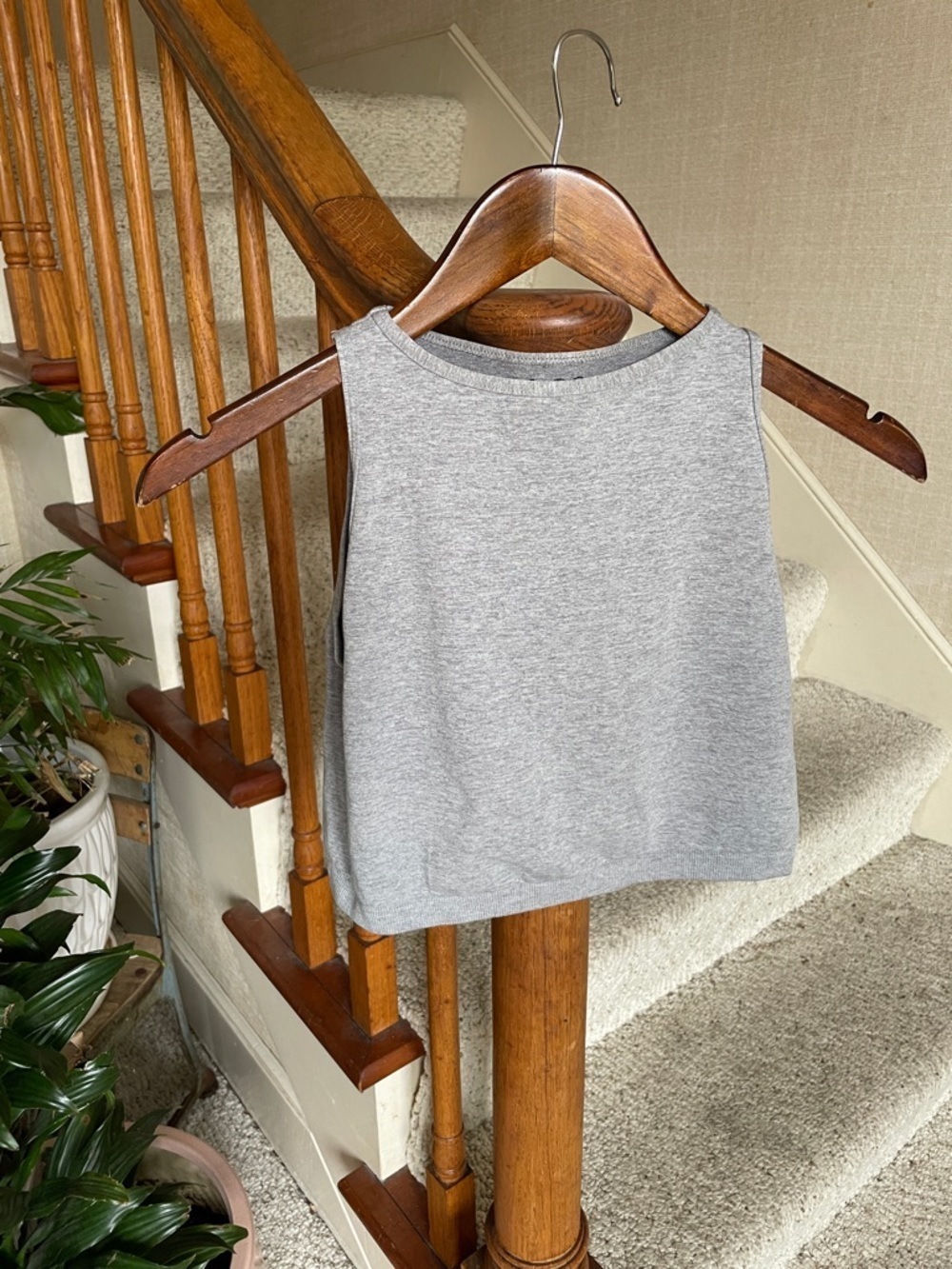 Intimately Free People Classic Grey High Neck Crop Top